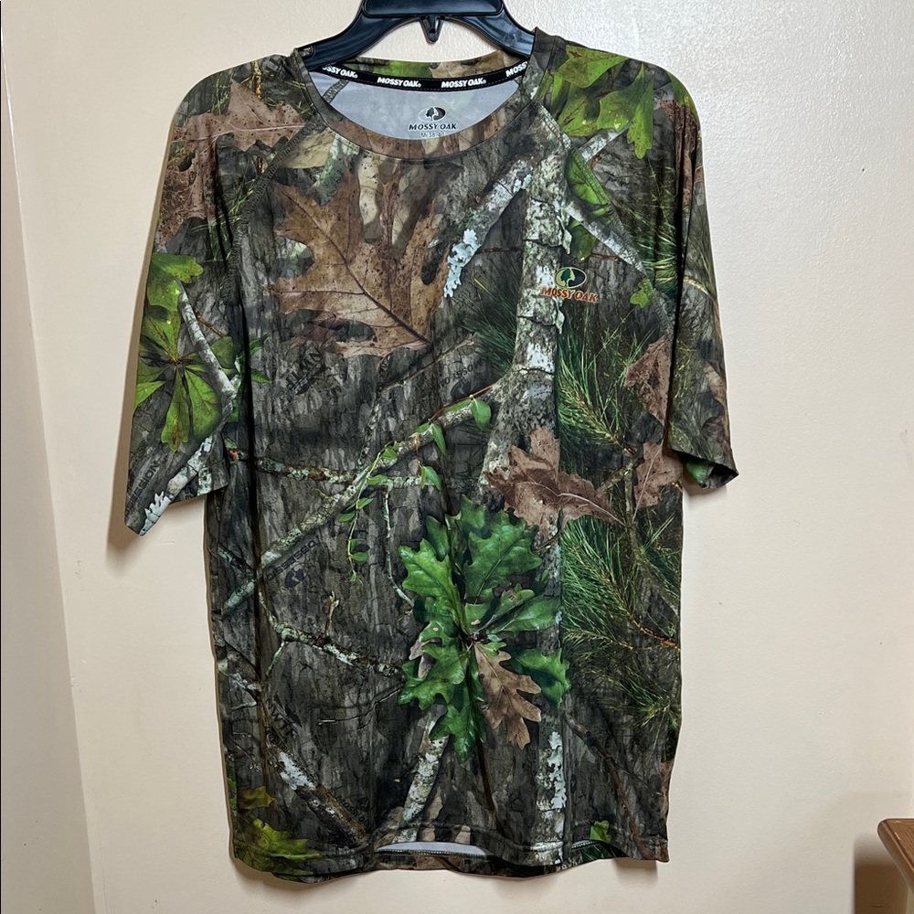 Mossy Oak Men’s Short Sleeve Camo Shirt - Green/Brown